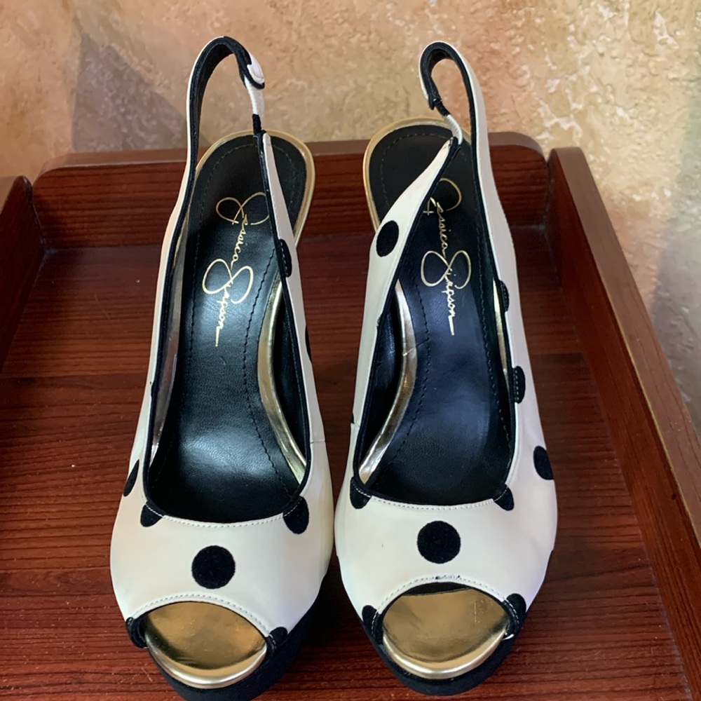 Brand new Jessica Simpson , Super cute polka dot slings